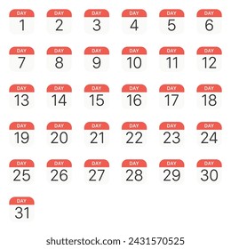 Calendar set icon isolated on white background. Symbol modern, simple, vector, icon for website design, mobile app, ui. Vector Illustration