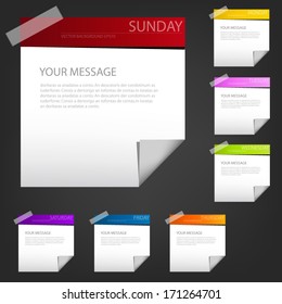 calendar set for week background , vector