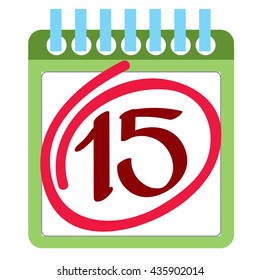 Calendar sheet. Color illustration on the theme of holidays.