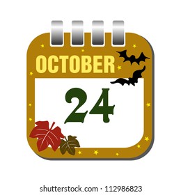 Calendar sheet for the day of October twenty four