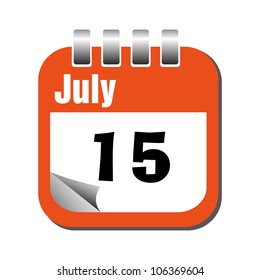 Calendar sheet for the fifteen of July
