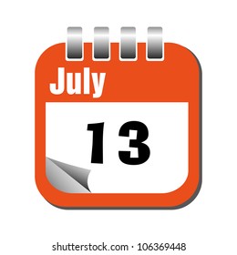 Calendar sheet for the thirteen of July
