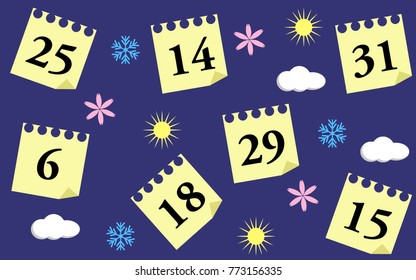 calendar sheets background