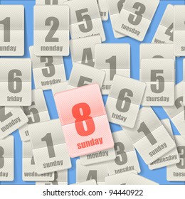 Calendar sheets seamless background