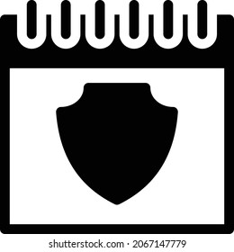 icono de trazo vectorial de calendario 