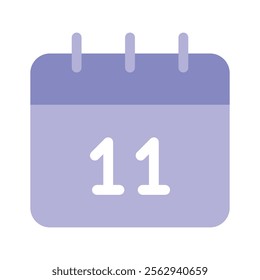 Calendar showing the 11th, symbolizing dates, events, or appointments