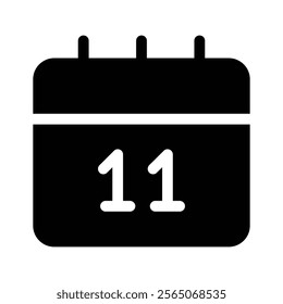 Calendar showing the 11th, symbolizing dates, events, or appointments