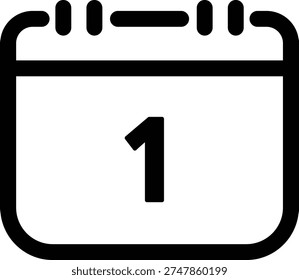 Calendar showing first day of month