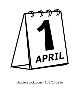 The calendar shows April 1, which is April fool's day.