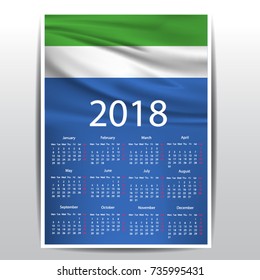 Calendar of SIERRA LEONE flag