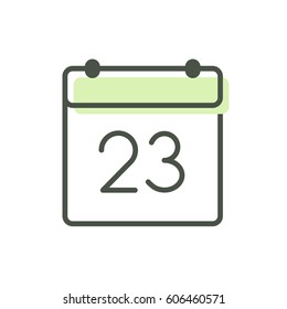 Calendar sign with date