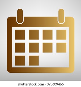 Calendar sign. Flat style icon