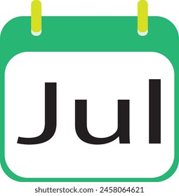 Calendar sign icon. July month symbol. 