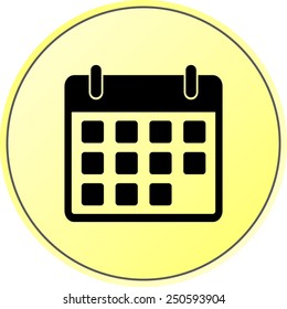 Calendar sign icon, vector illustration. Flat design style 