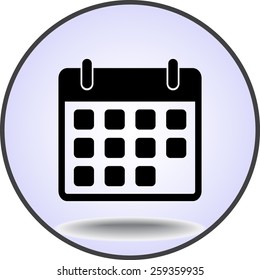 Calendar sign icon, vector illustration. Flat design style 