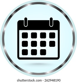 Calendar sign icon, vector illustration. Flat design style 