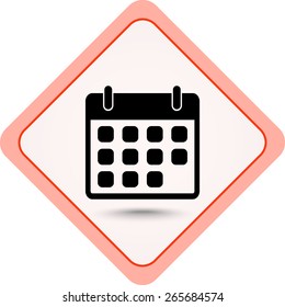 Calendar sign icon, vector illustration. Flat design style 