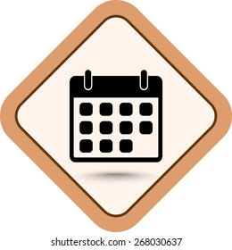 Calendar sign icon, vector illustration. Flat design style 