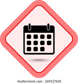 Calendar sign icon, vector illustration. Flat design style 