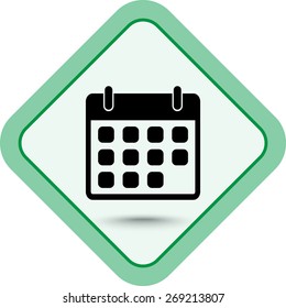 Calendar sign icon, vector illustration. Flat design style 