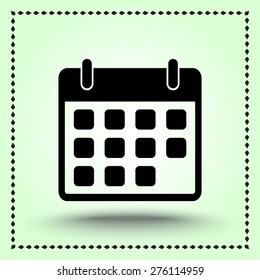 Calendar sign icon, vector illustration. Flat design style 