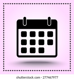 Calendar sign icon, vector illustration. Flat design style 