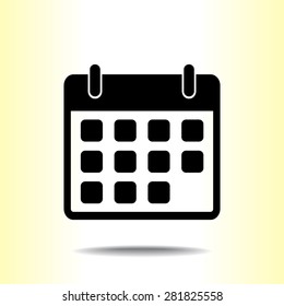 Calendar sign icon, vector illustration. Flat design style 