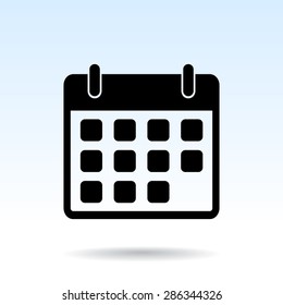 Calendar sign icon, vector illustration. Flat design style 