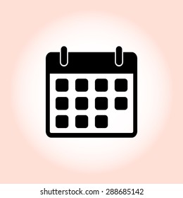 Calendar sign icon, vector illustration. Flat design style 