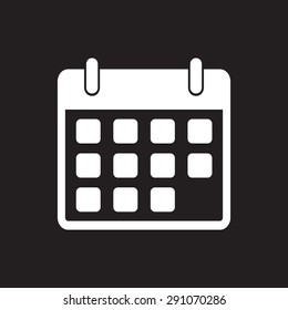 Calendar sign icon, vector illustration. Flat design style 