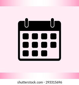 Calendar sign icon, vector illustration. Flat design style 