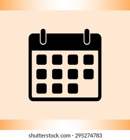Calendar sign icon, vector illustration. Flat design style 