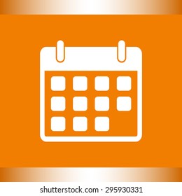 Calendar sign icon, vector illustration. Flat design style 