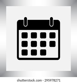Calendar sign icon, vector illustration. Flat design style 