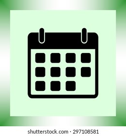 Calendar sign icon, vector illustration. Flat design style 
