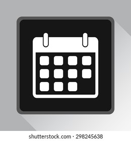 Calendar sign icon, vector illustration. Flat design style 