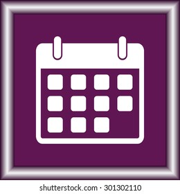 Calendar sign icon, vector illustration. Flat design style 