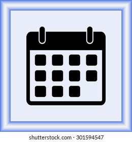 Calendar sign icon, vector illustration. Flat design style 