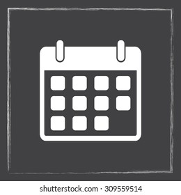 Calendar sign icon, vector illustration. Flat design style 
