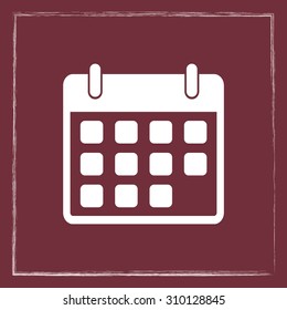 Calendar sign icon, vector illustration. Flat design style 