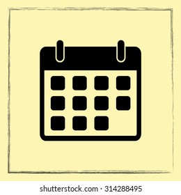 Calendar sign icon, vector illustration. Flat design style 