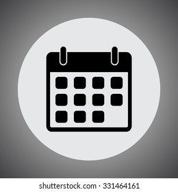 Calendar sign icon, vector illustration. Flat design style 
