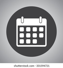 Calendar sign icon, vector illustration. Flat design style 
