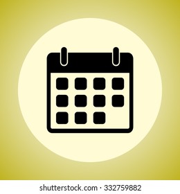 Calendar sign icon, vector illustration. Flat design style 
