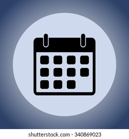 Calendar sign icon, vector illustration. Flat design style 