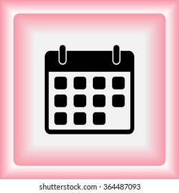 Calendar sign icon, vector illustration. Flat design style 