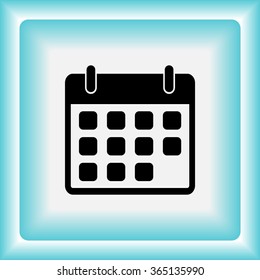 Calendar sign icon, vector illustration. Flat design style 