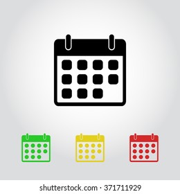 Calendar sign icon, vector illustration. Flat design style 