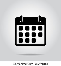 Calendar sign icon, vector illustration. Flat design style 