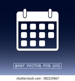 Calendar sign icon, vector illustration. Flat design style 